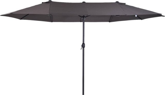 Outsunny Marktschirm aus Metall und Polyester in Grau, B: 270 cm, H: 240 cm, L: 460 cm - Bild 1