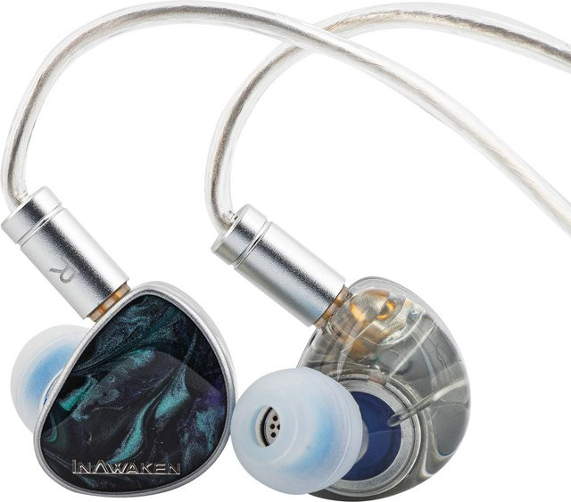 INAWAKEN DAWN Ms IEM In-Ear Kopfhörer mit lila-goldener Membran-Dynamik-Treiber und abgeschirmtem OFC-Kabel für Audiophile - Bild 1