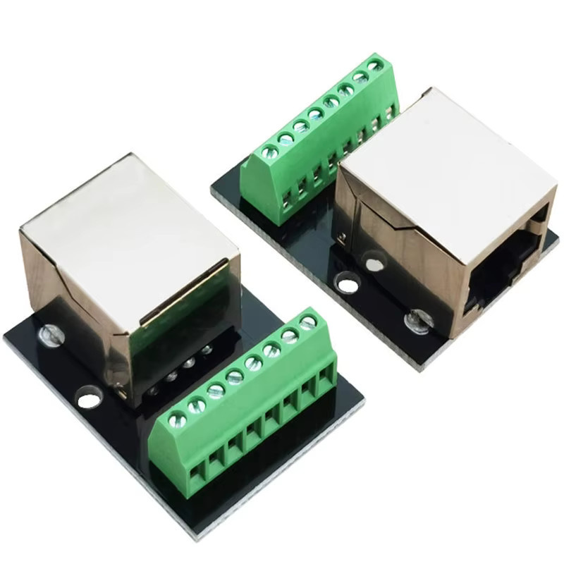 JCD RJ45 Einzel- und Doppel-Buchsenadapterplatine zur Umwandlung von 2,54/3,5-Pitch-Anschlüssen in 8P-Netzwerkadapter in Multicolor - Bild 2