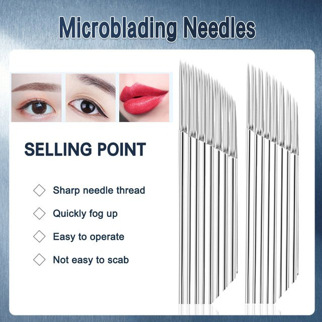 JUN.M Tattoo-Nadeln für Permanent Make-up Microblading, 50 Stück, Unisex - Bild 1