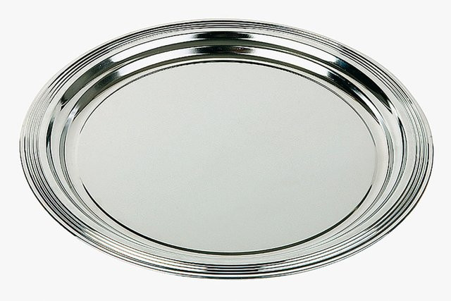 APS Partyplatte CLASSIC aus Metall, rund, silber, Durchmesser: 35 cm, Höhe: 1,5 cm - Bild 1