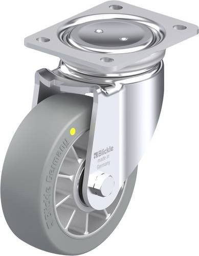 Blickle LUH-ALTH 152K-AS Stahlblech-Lenkrolle in Silber/Grau mit 150 mm Rad-Durchmesser und 900 kg Tragfähigkeit - Bild 1