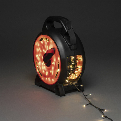 Konstsmide Micro LED Lichterkette in Schwarz mit warmweißem Licht, 3,6 W, IP44 wetterfest - Bild 2