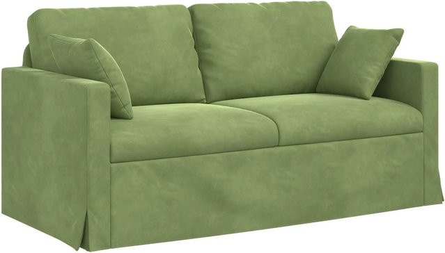 vidaXL Sofa in Hellgrün aus Samt mit Metallrahmen B/T/H: 158 x 78 x 80 cm - Bild 1