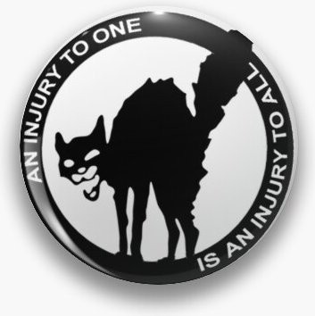 Anstecknadel Anarcho-Syndicalist-Logo, Unisex - Bild 1