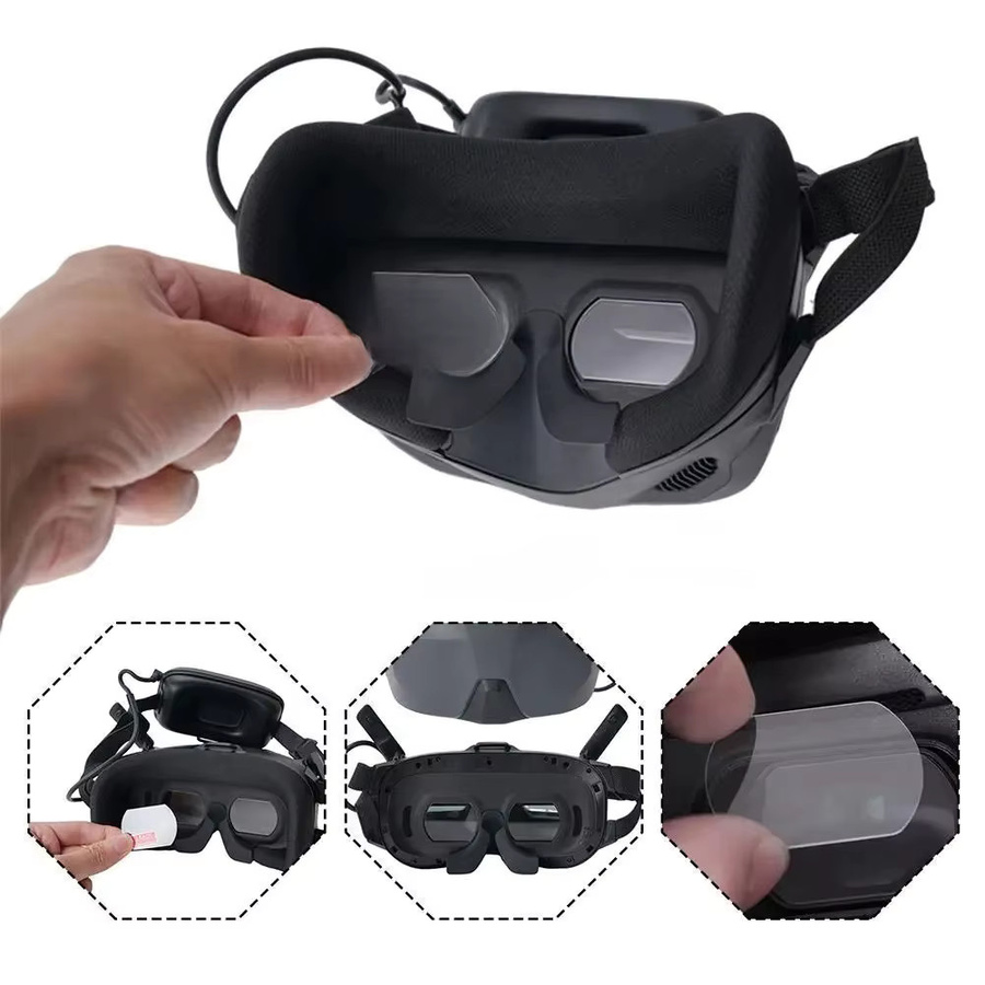 DJI N3 Flugbrille Schutzfolie transparent HD-gehärtet kratzfest und staubdicht - Bild 5