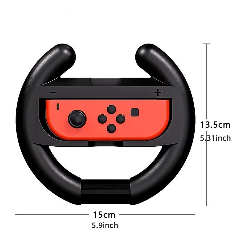 Benicabaly Racing Lenkradgriffe für Nintendo Switch Joy-Con Zubehörset in Blau und Schwarz - Bild 2