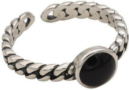 Ring 925 Silber, Schwarz, Damen - Bild 1