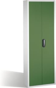 C+P Magazinschrank mit 84 Sichtlagerkästen, abschließbar, Front Resedagrün, Korpus Lichtgrau, H: 198 cm, B: 70 cm, T: 30 cm - Bild 1