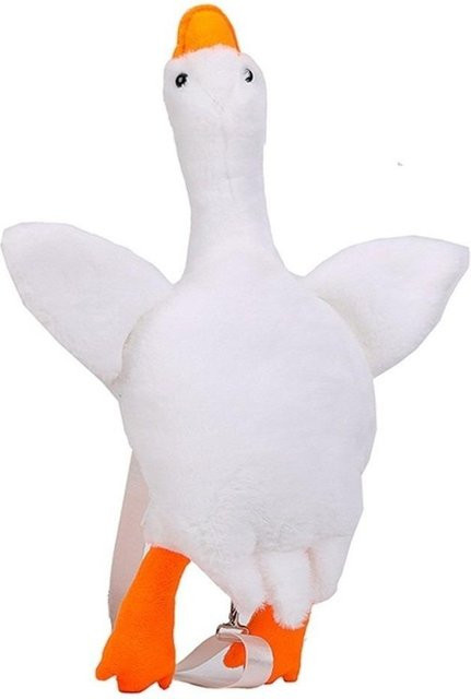 Yiran Health & Beauty Weiße Gans Schultertasche Plüsch, Weiß - Bild 1