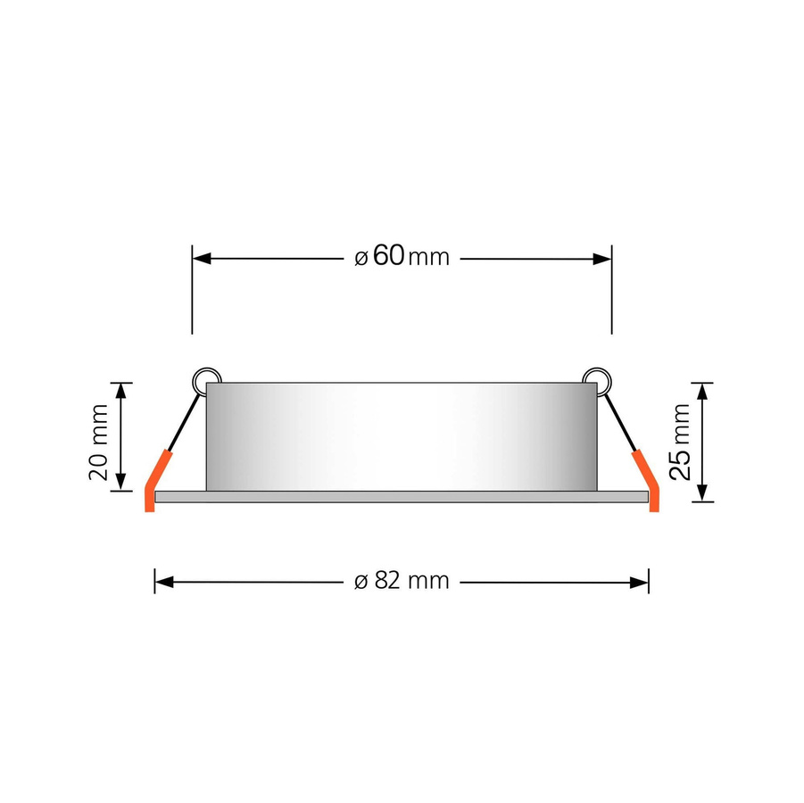 Luxvenum Forma Aqua Diamond Bad Einbaurahmen rund aus Aluminium und Glas mit IP44 Schutzart - Bild 1