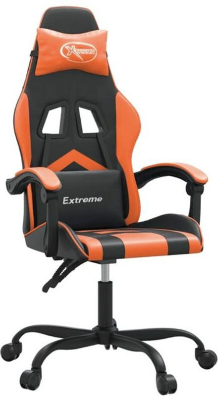 vidaxl Gamingstuhl aus Kunstleder in Schwarz und Orange - Bild 1