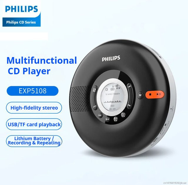 Philips EXP5108 Retro CD-Player mit Bluetooth und TF-Kartenslot in Schwarz - Bild 1