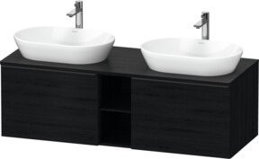 Duravit Waschtischunterschrank D-Neo Wandhängend in Schwarz und Weiß, B/T/H: 140 x 55 x 45,9 cm - Bild 1