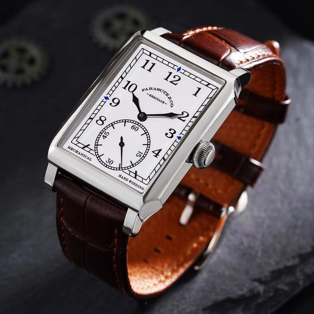 FARASUTE Armbanduhr Automatik, rechteckig, 31 mm, Leder, Herren - Bild 1