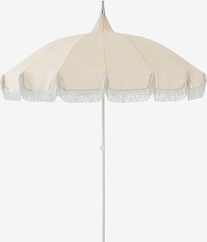 Jotex IXIA Sonnenschirm aus Aluminium und Polyester in Weiß oder Beige, Höhe: 207 cm, Durchmesser: 240 cm - Bild 1