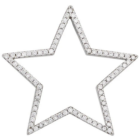 Colfem Anhänger Stern, 925 Silber, Zirkonia, Unisex - Bild 1
