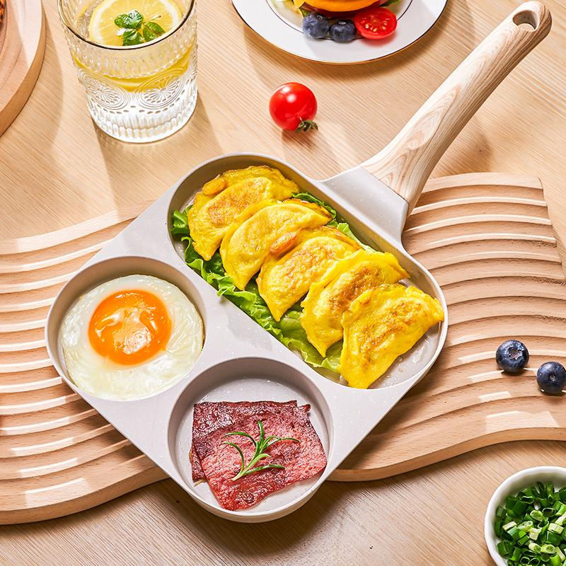 Bestbags Antihaft-Bratpfanne mit Holzgriff in Braun für Omelett, Eiersteak und Pfannkuchen - Bild 2