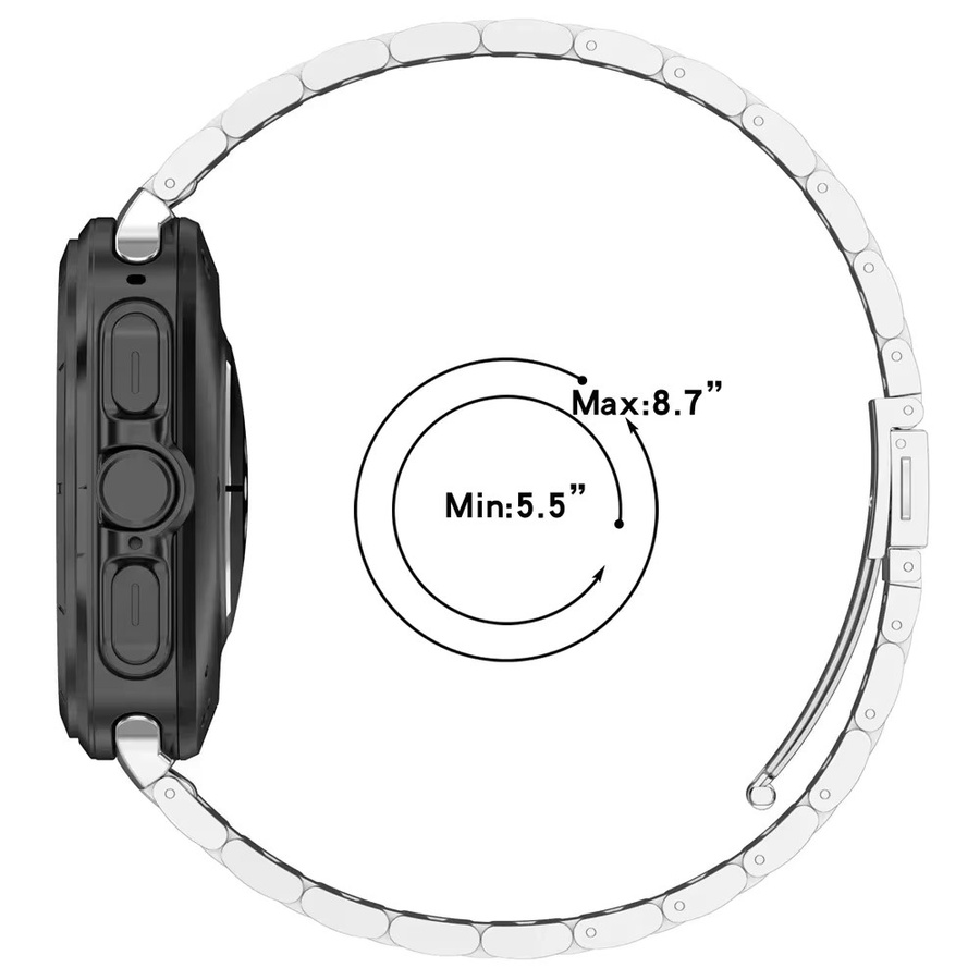 Uhrenarmband Edelstahl, Silber, Unisex, für Samsung Galaxy Watch 8-7 Ultra 47 mm - Bild 5