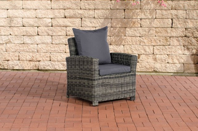 TPFGarden Sessel Fino in Eisengrau mit Rattan-Optik und Aluminiumgestell - Bild 1