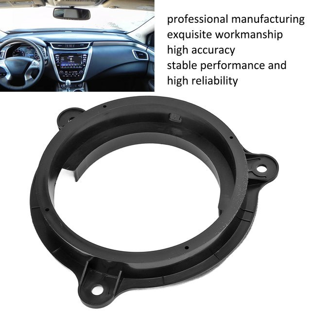 2er-Set Lautsprecher Adapter Halterung mit Feder und 2 Kabelbaum Ersatz für Nissan Murano Sentra und Kia K2 in Schwarz, 6,5 Zoll - Bild 1