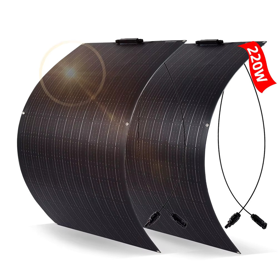 JINGYANGPV Flexibles Solarpanel 220W in Schwarz mit ETFE-Folienbeschichtung für 12V und 24V Batterieladung - Bild 6