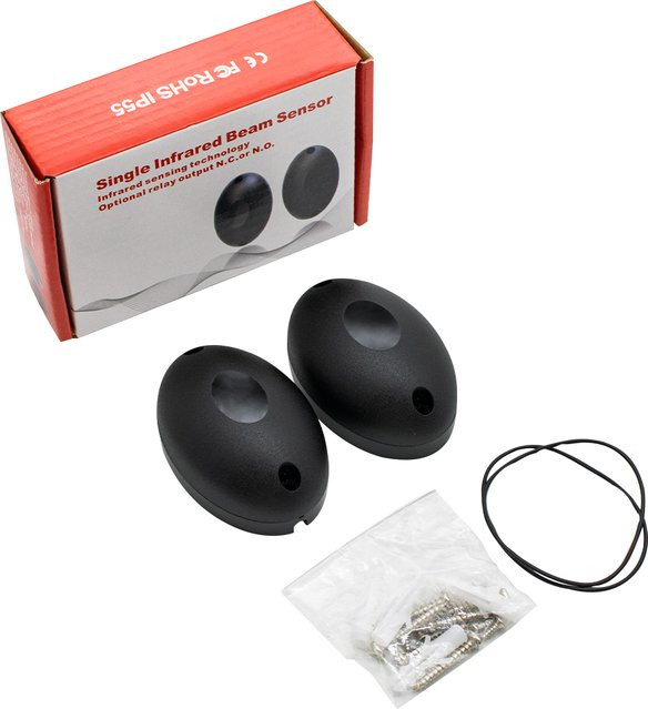 Scimagic-RC Infrarot-Sensor-Set für Toröffner in Schwarz, DC12-24V Außenfotozelle und IR-Strahl als Sicherheitssensoren für automatische Garagentoröffner - Bild 1