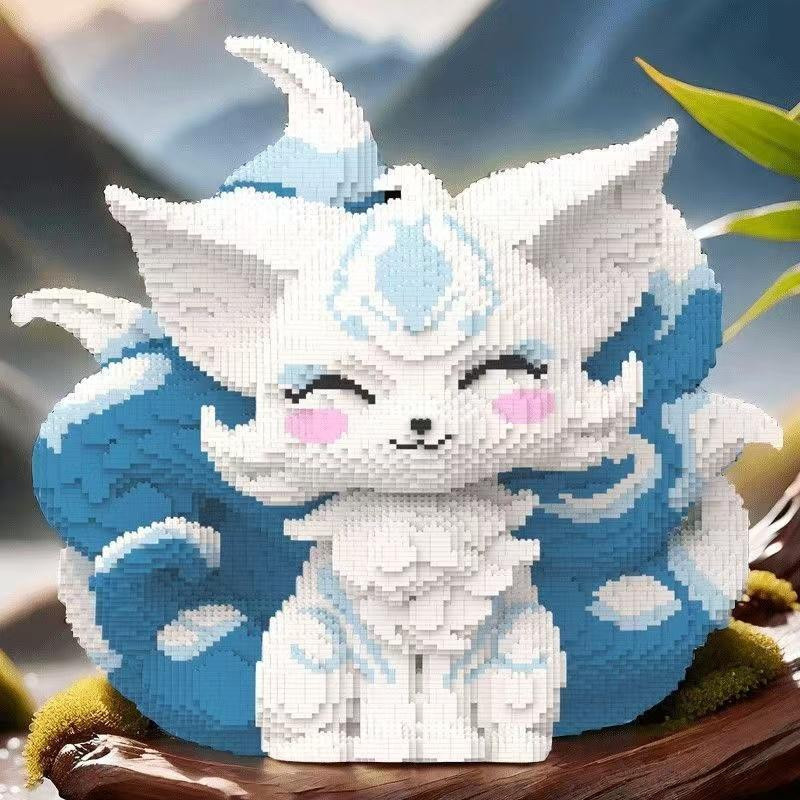 Yiran toy Neunschwänzige Fuchs Bausteine Blau 5760 Stück - Bild 2