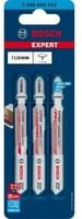 Bosch Expert T 128 BHM Laminate Clean Stichsägeblatt für Laminat, 3 Stück, blau/silber - Bild 2