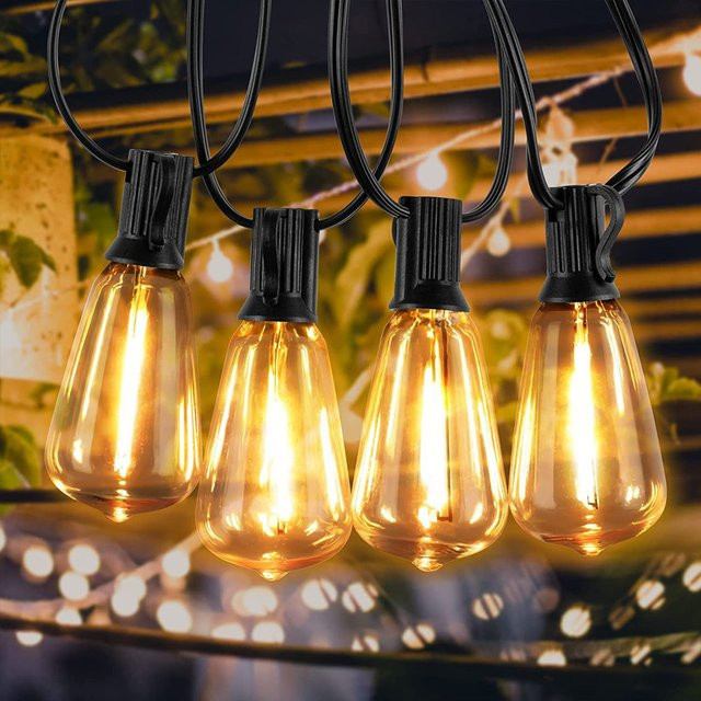 Arbrac ST38 LED-Außenlichterkette wasserdicht und bruchsicher, 2200K Warmweiß, 18m oder 30m Länge - Bild 1