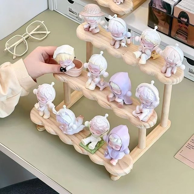 Enyawell 3-stufiges Holzleiter-Display-Regal als Vitrine und Organizer für Figuren oder Parfüm - Bild 1