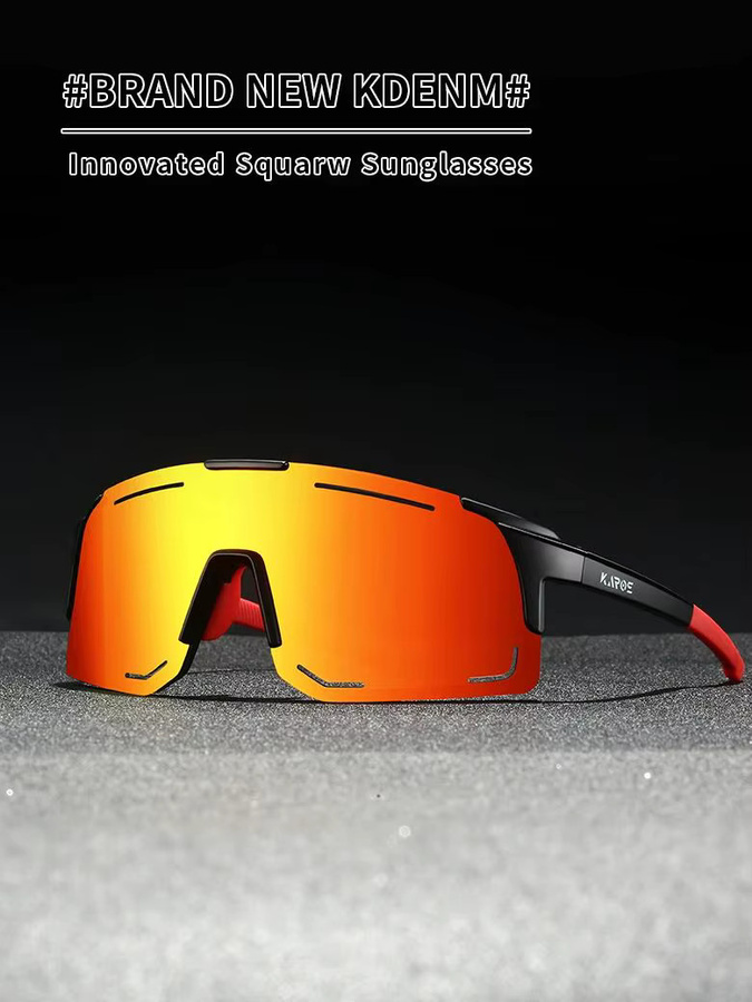 Karos Sportsonnenbrille, Unisex, Vollrand, Wrap, Schwarz, Kunststoff - Bild 4