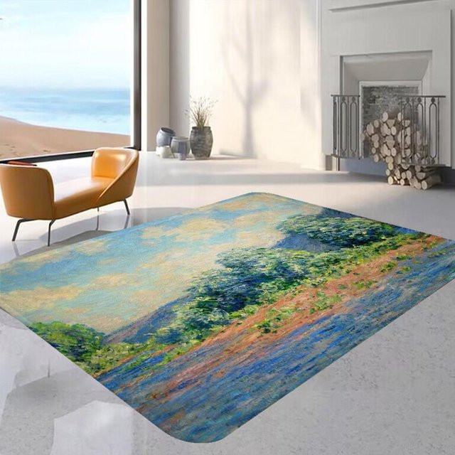 Karpetti Fußmatte mit Claude Monet Malerei Kunst, rutschfest und waschbar, B/T: 60 x 40 cm, Multicolour - Bild 1