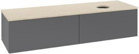V&B Waschtischunterschrank Antao ohne Frontstruktur in Anthrazit lackiert B/T: 160 x 50 cm - Bild 1