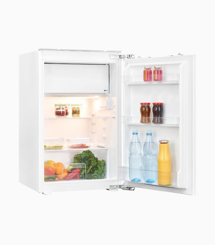 Exquisit Einbau Kühlschrank EKS5131-4-FE-090E in Weiß mit reversiblem Türanschlag und LED-Innenbeleuchtung - Bild 1