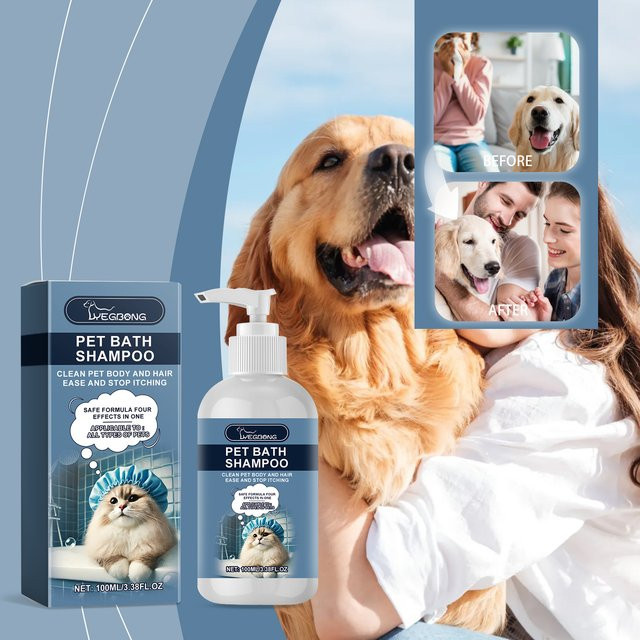 YEGBONG Tiershampoo für Katzen und Hunde, reinigendes und pflegendes Badegel mit feuchtigkeitsspendender Wirkung - Bild 1