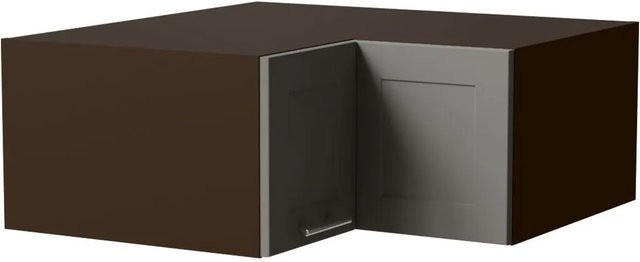 Feldmann-Wohnen Eckaufsatzschrank Oslo in Lava / Dust Grey Matt mit Soft-Close-Türen, B/T/H: 90 x 36 x 90 cm - Bild 1