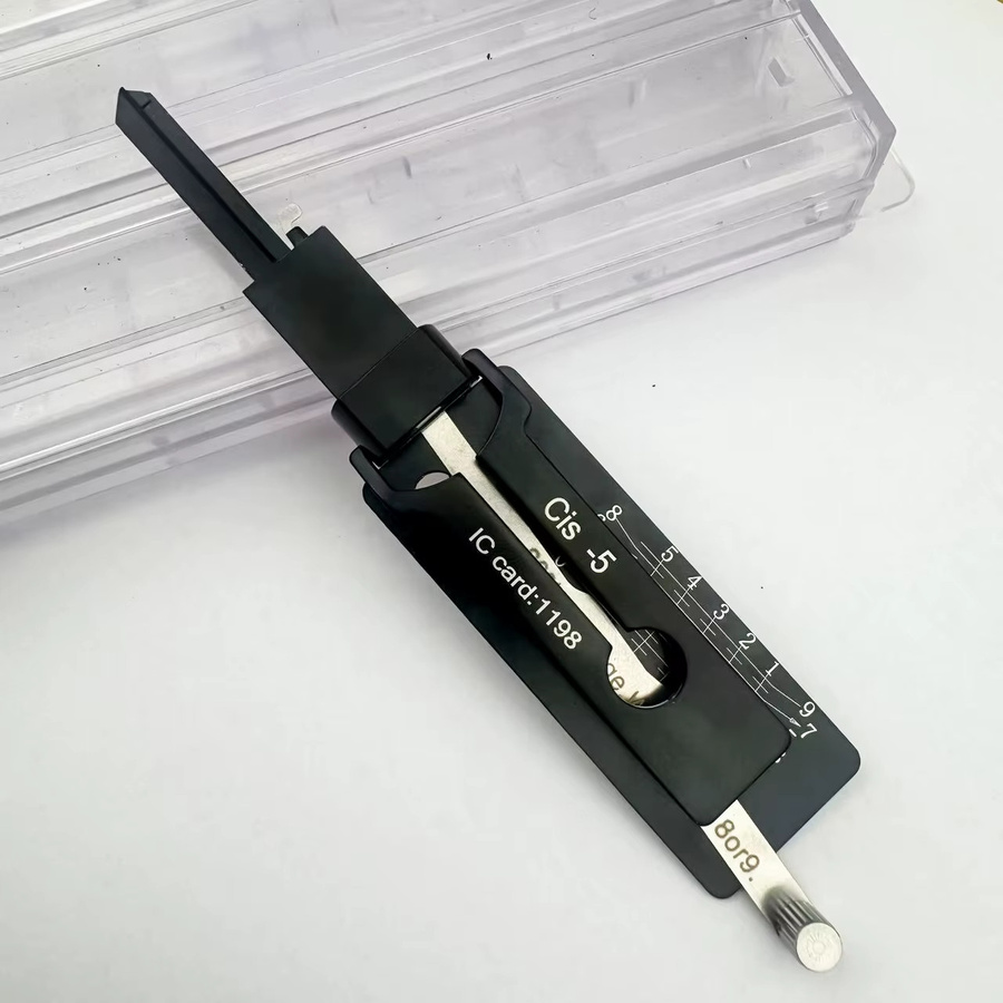 LISHI 2in1 Pick und Hook Präzisions-Schlosserwerkzeug für CISA Türschlossöffner in Schwarz - Bild 3