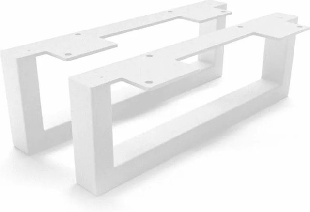 HEVVA Möbelfüße GRAZ 2er Set Weiß, Höhe: 10 cm, Tiefe: 30 cm - Bild 1