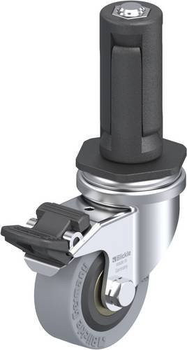 Blickle Lenkrolle LRA-VPA 50K-FI-ER03 mit Feststeller in Schwarz-Grau, Rad-Durchmesser: 50 mm, Tragfähigkeit: 40 kg - Bild 1