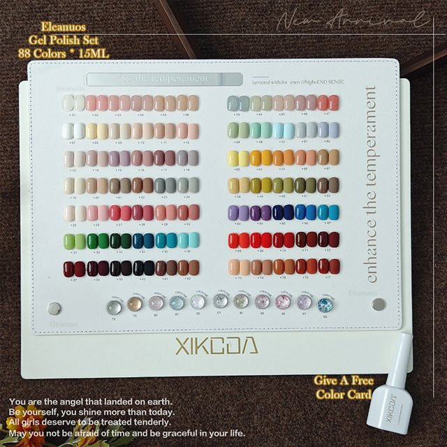 Eleanuos Gel Nagellack Set, 88 Farben, glänzend - Bild 1