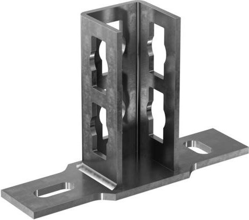 Fischer PSFQ 41 A4 Sattelflansch aus Edelstahl in Silber, 10 Stück - Bild 1
