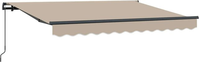 vidaXL Einziehbare Markise Beige aus Stoff und Aluminium B/H: 250 x 200 cm - Bild 1