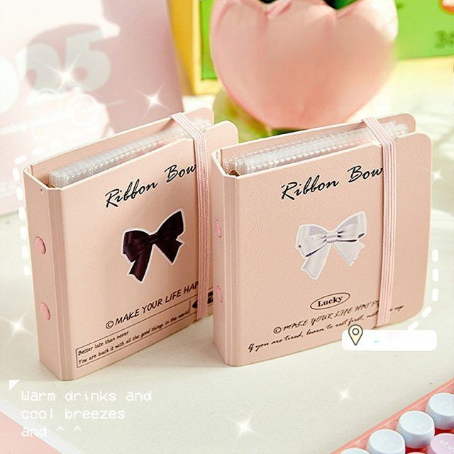 KUXA Mini Instax Fotoalbum Rosa, nachfüllbares Kawaii Fotoalbum aus PU und PP für 3-Zoll-Karten - Bild 1