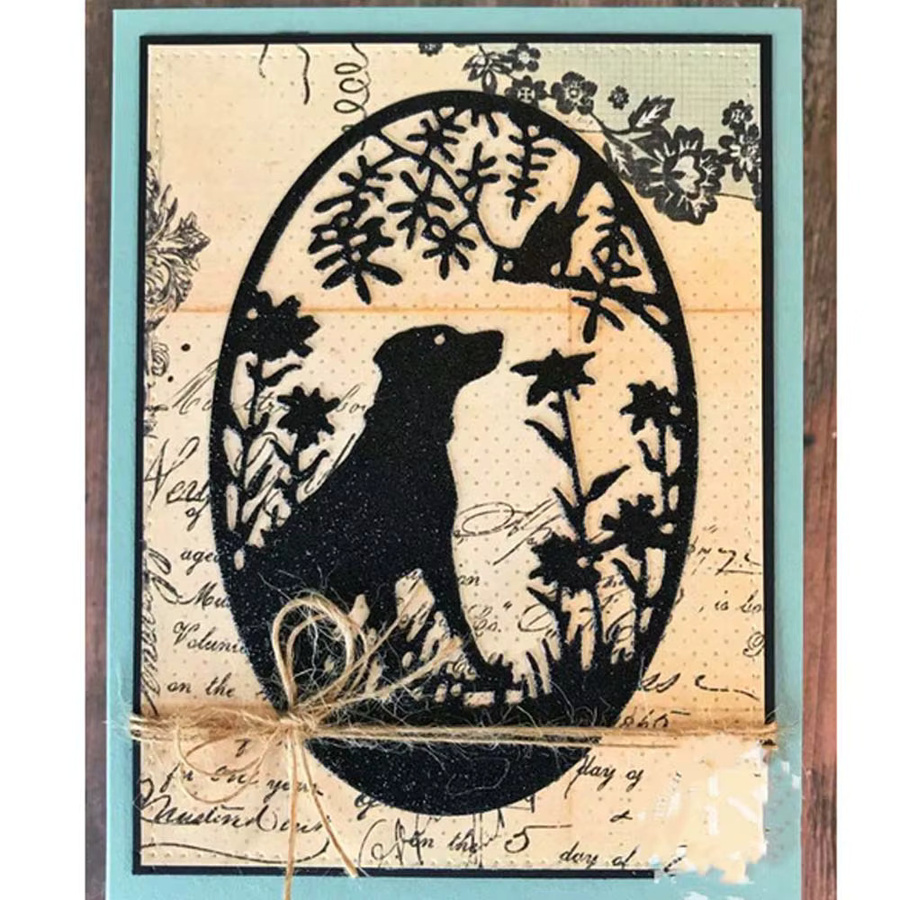 Metall Schneidestempel Schablonen mit Hund und Vogel Motiv für DIY Scrapbooking, Kartenherstellung und Papierprägung - Bild 4