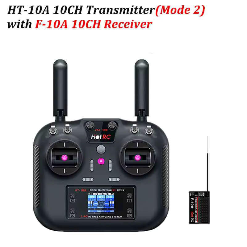 HOTRC HT-10A 2,4G 10-Kanal Sender, Fernbedienung, ab 14 Jahren - Bild 6