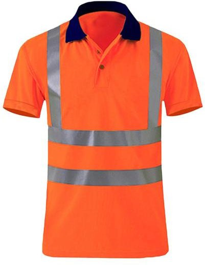 Talos My Car Sicherheits-T-Shirt mit Reversknopf und reflektierendem Band in Orange, Größe L, Unisex - Bild 1