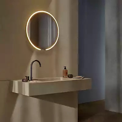 Occhio Mito Sfera 60 LED-Leuchtspiegel in Roségold mit grau getöntem Spiegel - Bild 1