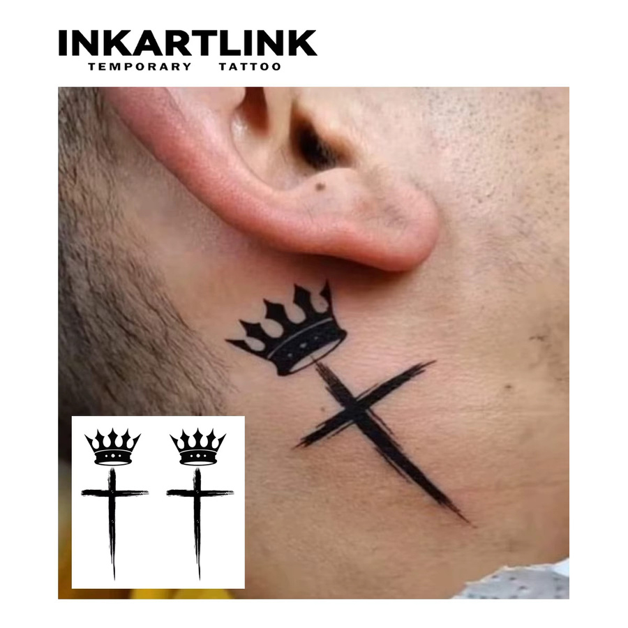 Crown Temporäres Tattoo, wasserfester semi-permanenter Aufkleber - Bild 2