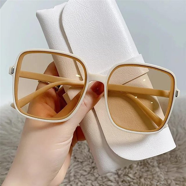 Dote Sonnenbrille, square, Damen, Vollrand, weiß, Kunststoff - Bild 1